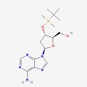 Chemical structure of 3'-O-(tert-butyldiMethylsilyl)-2'-deoxyadenosine