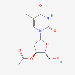 Chemical structure of 3'-O-Acetylthymidine