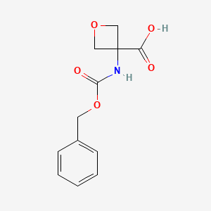 Chemical structure of 3-(((Benzyloxy)carbonyl)amino)oxetane-3-carboxylic acid