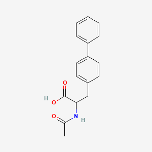 Chemical structure of 3-([1,1'-Biphenyl]-4-yl)-2-acetamidopropanoic acid
