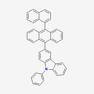 Chemical structure of 3-(10-(Naphthalen-1-yl)anthracen-9-yl)-9-phenyl-9H-carbazole
