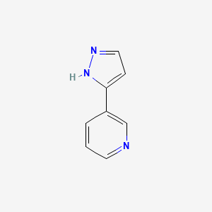 Chemical structure of 3-(1H-Pyrazol-3-yl)pyridine