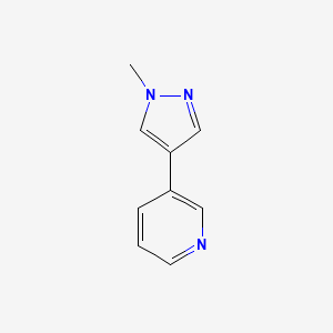 Chemical structure of 3-(1-Methyl-1H-pyrazol-4-yl)pyridine