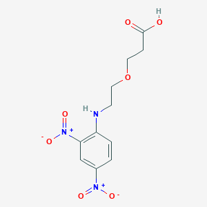 Chemical structure of 3-(2-((2,4-Dinitrophenyl)amino)ethoxy)propanoic acid