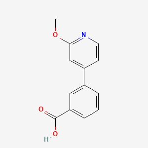 Chemical structure of 3-(2-Methoxypyridin-4-yl)benzoic acid