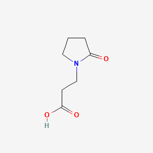 Chemical structure of 2-Oxo-1-pyrrolidinepropanoic acid