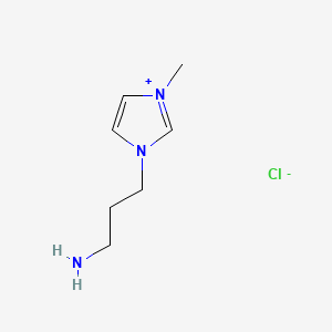 Chemical structure of 3-(3-Aminopropyl)-1-methyl-3-imidazolium Chloride
