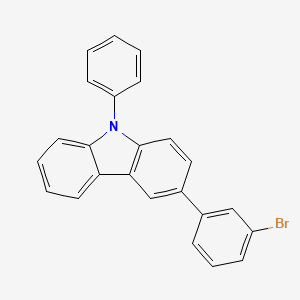Chemical structure of 3-(3-Bromophenyl)-9-phenyl-9H-carbazole