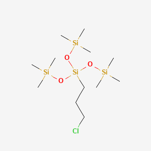 Chemical structure of 3-(3-Chloropropyl)-1,1,1,5,5,5-hexamethyl-3-((trimethylsilyl)oxy)trisiloxane