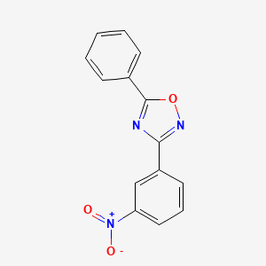 Chemical structure of 3-(3-Nitrophenyl)-5-phenyl-1,2,4-oxadiazole