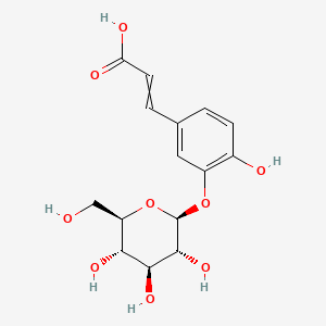 Chemical structure of Caffeic acid 3-(beta-1-glucoside)