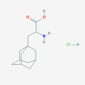 Chemical structure of 3-(Adamantan-1-yl)-2-aminopropanoic acid hydrochloride