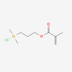 Chemical structure of 3-(Chlorodimethylsilyl)propyl methacrylate