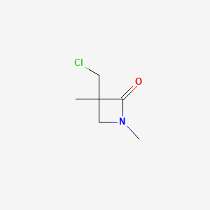 Chemical structure of 3-(Chloromethyl)-1,3-dimethylazetidin-2-one