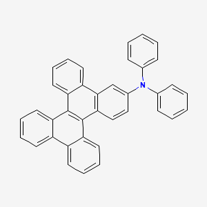 Chemical structure of 3-(Diphenylamino)dibenzo[g,p]chrysene