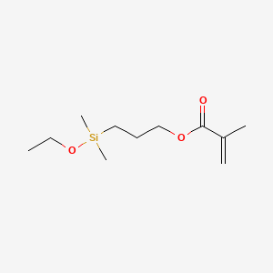 Chemical structure of 3-(Ethoxydimethylsilyl)propyl methacrylate(stabilizedwithBHT)