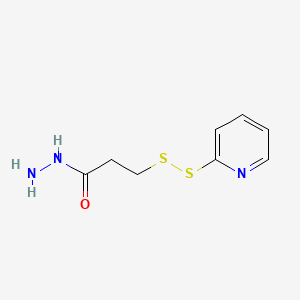 Chemical structure of 3-(Pyridin-2-yldisulfanyl)propanehydrazide