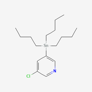 Chemical structure of 3-(tributylstannyl)-5-chloropyridine