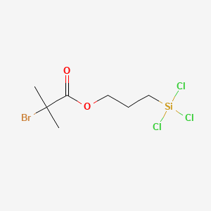 Chemical structure of 3-(Trichlorosilyl)propyl 2-Bromo-2-methylpropanoate