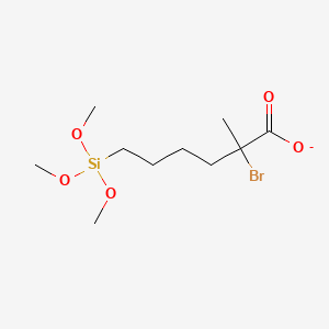 Chemical structure of 3-(Trimethoxysilyl)propyl 2-bromo-2-methylpropanoate