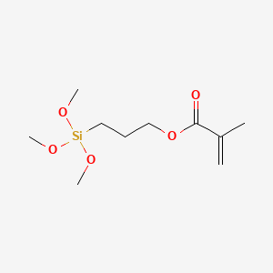 Chemical structure of 3-(Trimethoxysilyl)propyl methacrylate
