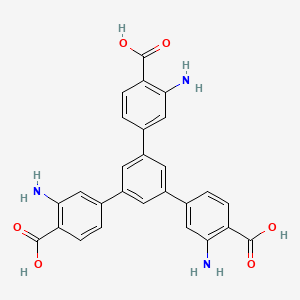 Chemical structure of 3,3''-Diamino-5'-(3-amino-4-carboxyphenyl)-[1,1':3',1''-terphenyl]-4,4''-dicarboxylicacid