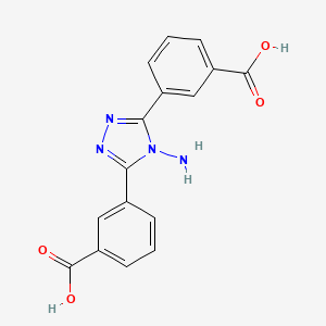 Chemical structure of 3,3'-(4-Amino-4H-1,2,4-triazole-3,5-diyl)dibenzoic acid