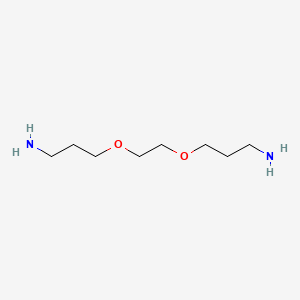 Chemical structure of 1-Propanamine, 3,3'-[1,2-ethanediylbis(oxy)]bis-