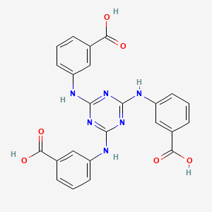 Chemical structure of 3,3',3''-((1,3,5-Triazine-2,4,6-triyl)tris(azanediyl))tribenzoic acid