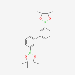 Chemical structure of 3,3'-Bis(4,4,5,5-tetramethyl-1,3,2-dioxaborolan-2-yl)-1,1'-biphenyl
