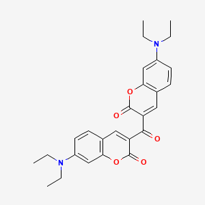 Chemical structure of 3,3'-Carbonylbis(7-(diethylamino)-2H-chromen-2-one)