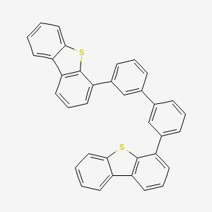 Chemical structure of 3,3'-Di(dibenzothiophen-4-yl)-1,1'-biphenyl