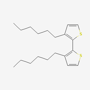 Chemical structure of 3,3'-Dihexyl-2,2'-bithiophene