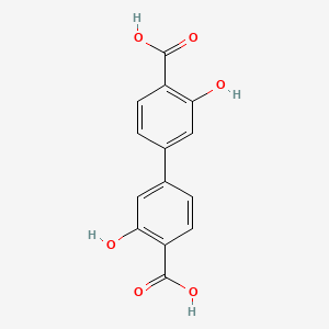 Chemical structure of 3,3'-Dihydroxy-[1,1'-biphenyl]-4,4'-dicarboxylic acid