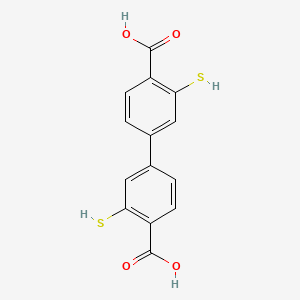 Chemical structure of 3,3'-Dimercapto-[1,1'-biphenyl]-4,4'-dicarboxylicacid