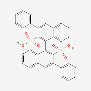 Chemical structure of 3,3'-Diphenyl-[1,1'-binaphthalene]-2,2'-disulfonic acid