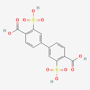 Chemical structure of 3,3'-Disulfo-[1,1'-biphenyl]-4,4'-dicarboxylic acid