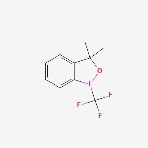 Chemical structure of 3,3-Dimethyl-1-(trifluoromethyl)-1,2-benziodoxole