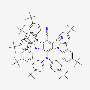 Chemical structure of 3,4,5,6-tetrakis(3,6-di-t-Butylcarbazol-9-yl)- 1,2-dicyanobenzene