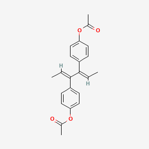 Chemical structure of 3,4-Bis(4-acetoxyphenyl)-2,4-hexadiene,95%