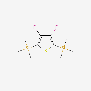 Chemical structure of 3,4-Difluoro-2,5-bis(trimethylsilyl)thiophene