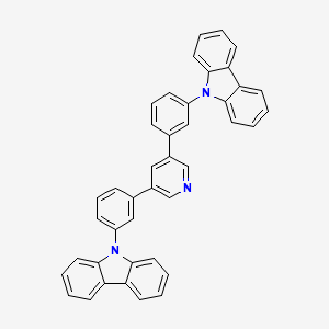 Chemical structure of 3,5-Bis(3-(9H-carbazol-9-yl)phenyl)pyridine