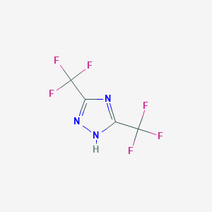 Chemical structure of 3,5-Bis(trifluoromethyl)-4H-1,2,4-triazole