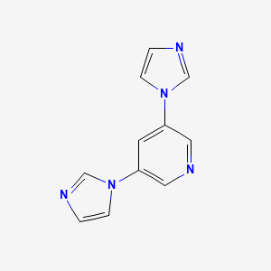 Chemical structure of 3,5-Di(1H-imidazol-1-yl)pyridine