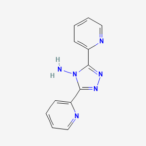 Chemical structure of 4-Amino-3,5-di-2-pyridyl-4H-1,2,4-triazole