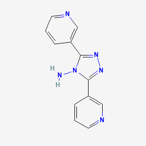 Chemical structure of 3,5-Di(pyridin-3-yl)-4H-1,2,4-triazol-4-amine
