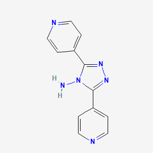 Chemical structure of 3,5-Di(pyridin-4-yl)-4H-1,2,4-triazol-4-amine