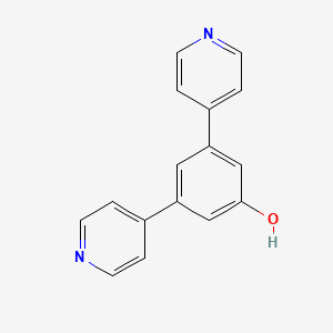 Chemical structure of 3,5-Di(pyridin-4-yl)phenol