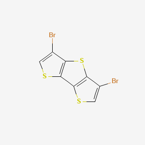 Chemical structure of 3,5-Dibromodithieno[3,2-b:2',3'-d]thiophene
