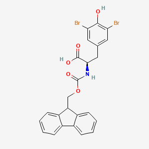 Chemical structure of Fmoc-D-Tyr(3,5-Br2)-Oh